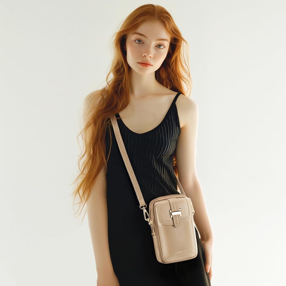 Missnine Small Crossbody Bags for Women Vegan Leather Cell Phone Purses Trendy RFID Wallet Purses with Adjustable Strap | Pakistan image 1