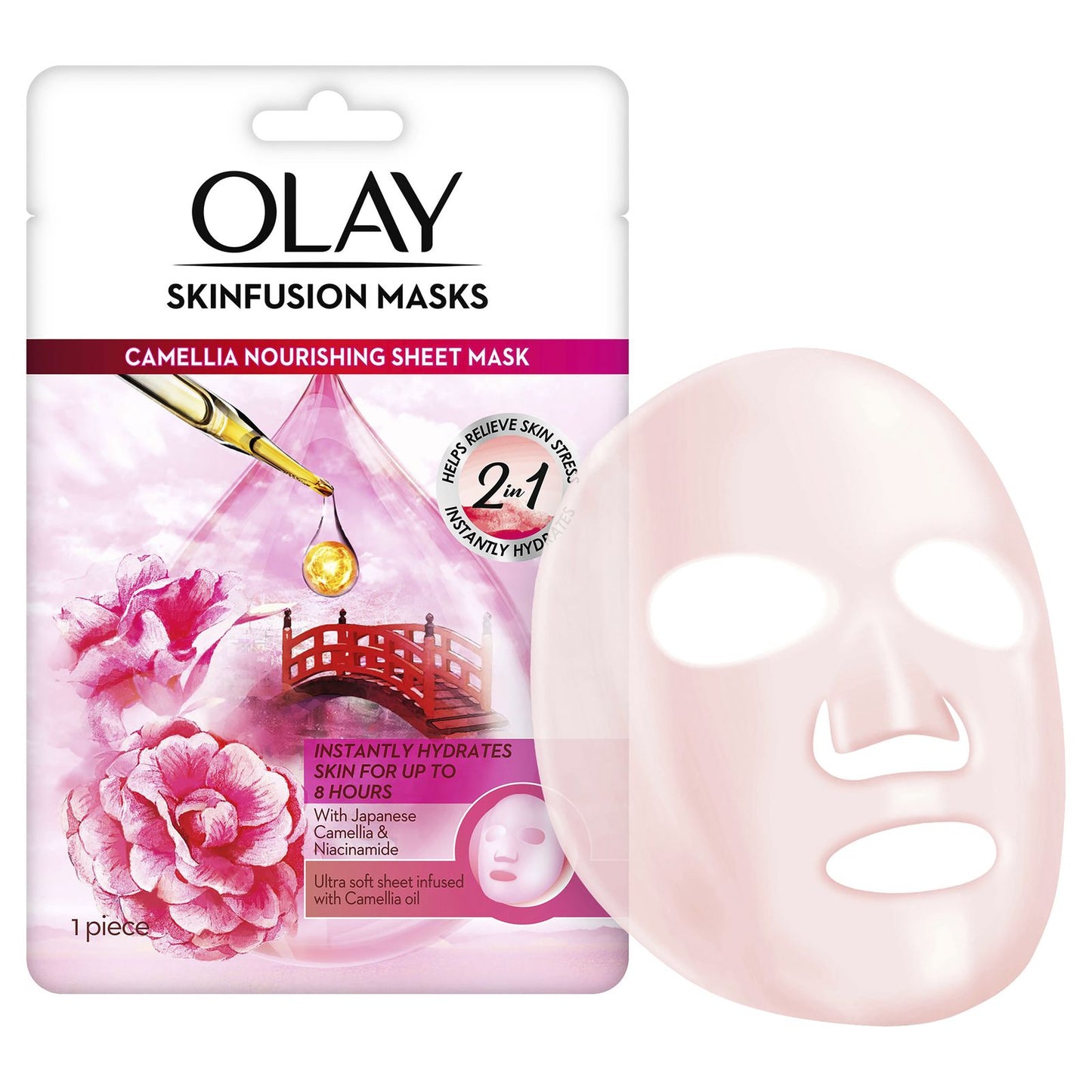 OLAY Skinfusion Masks - Camelia Skin Nourishing Sheet Mask image 0
