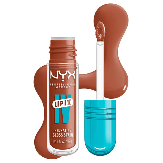 NYX Professional - Lip I.V. Hydrating Lip Gloss Stain - Caramel Drip image