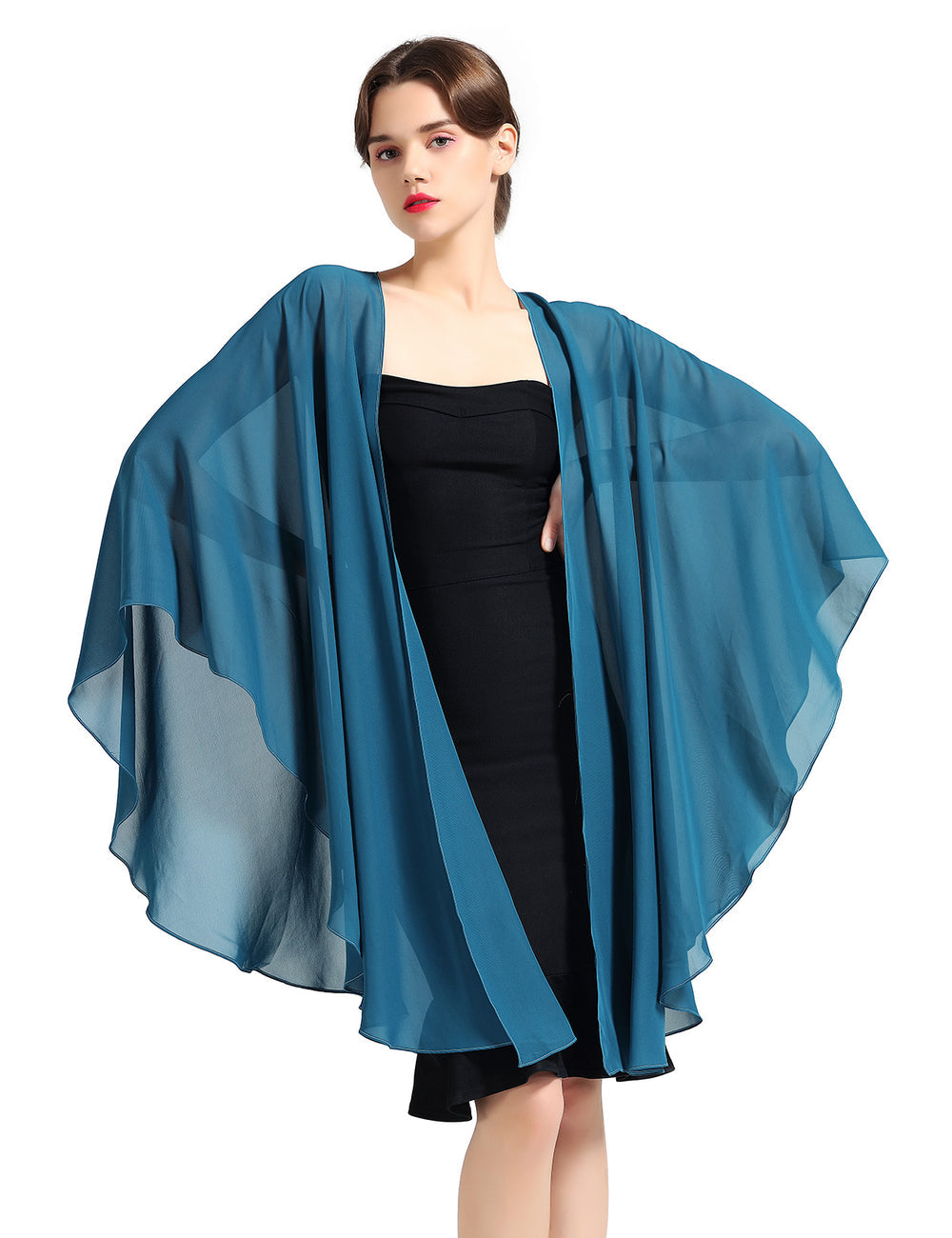 Elegant Chiffon Wedding Shawl - Bridal Evening Scarf Wrap | Pakistan image 0