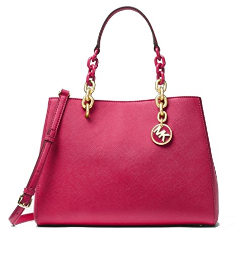 Michael Kors Cynthia Saffiano Leather Medium Convertible Satchel | Pakistan image 0