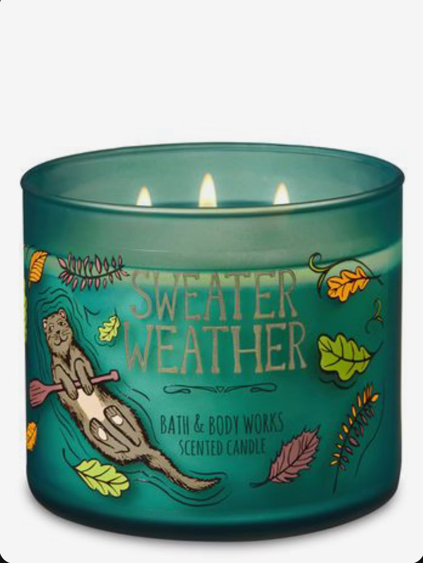 Bath and Body Works - Sweater Weather 3 Wick Candle image 0