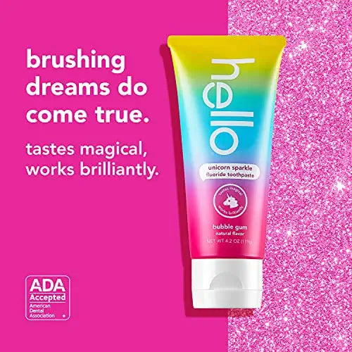 Hello! Unicorn Sparkle Bubble Gum Natural Toothpaste image 4
