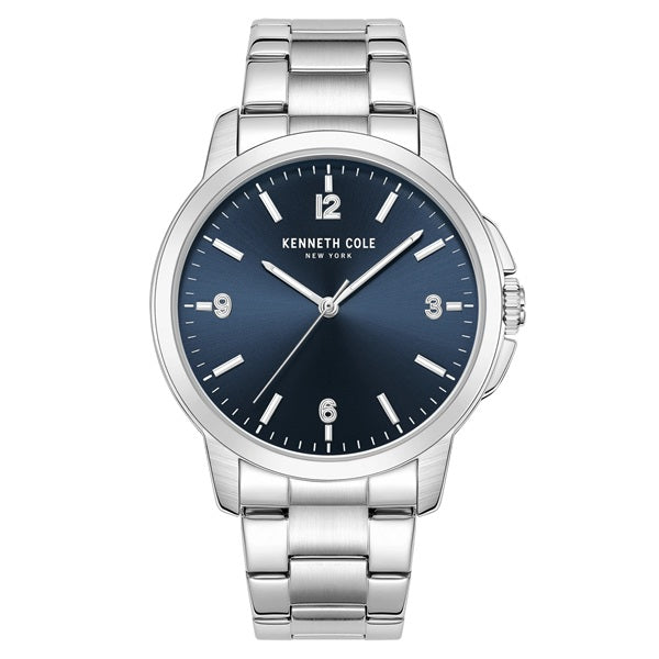 Kenneth Cole - Classic Bracelet Watch, Silver, Blue Dial