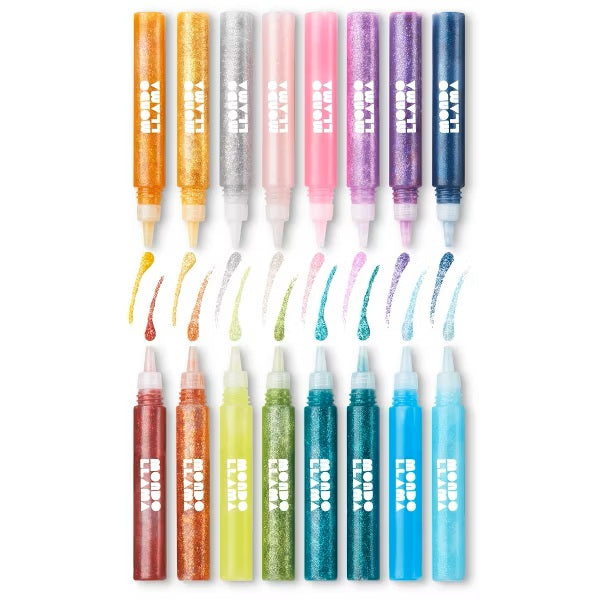 Mondo Llama - Glitter Glue Multicolor Metallic 16 Pack