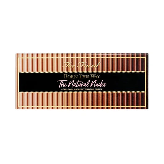 Born This Way The Natural Nudes eye shadow palette with gradient nude shades on packaging