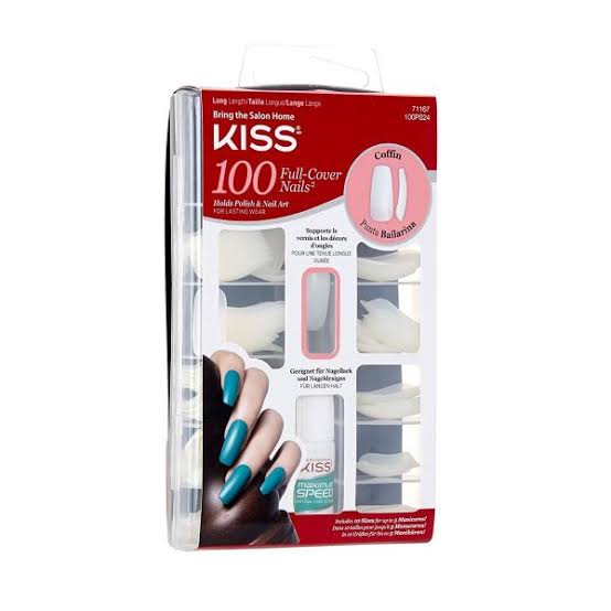 Kiss 100 Full Cover Nails - Coffin Ballerine image 0