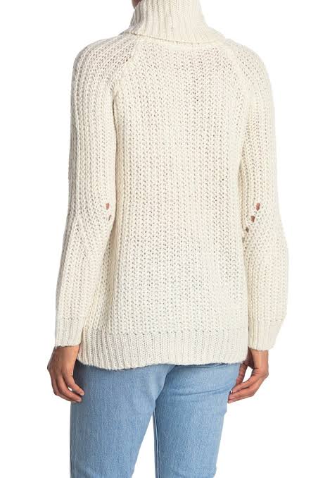 Cloth by Design - Pointelle Turtle Neck Sweater image 2