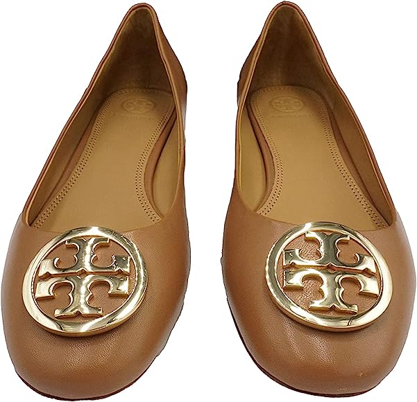 Tory Burch - Royal Tan/Gold Hardware Nappa Leather Benton Flats (US7) image 0