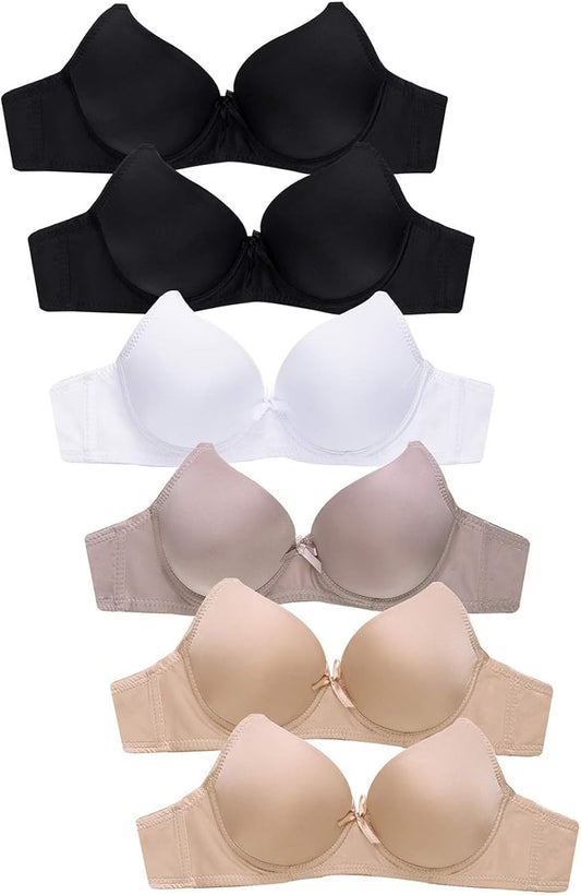 Women's Basic Plain Lace Bras- Pack of 6 - 36C image 0