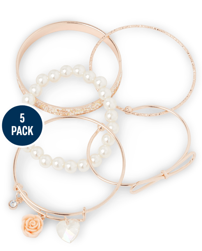 The Children’s Place  Girls Charm Bangle Bracelet 5-Pack - multi image 0