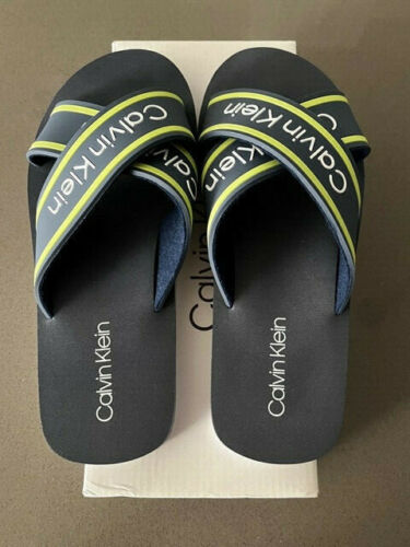 Calvin Klein - Claris Crisscross Strap Logo Slide - Size 6 image