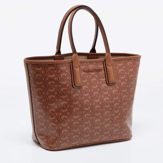 Michael Kors Brown Signature Coated Canvas and Leather Jodie Tote image 1