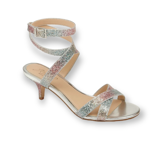 Badgeley Mischka - Newton Glitter Strappy Kitten Heel image 0