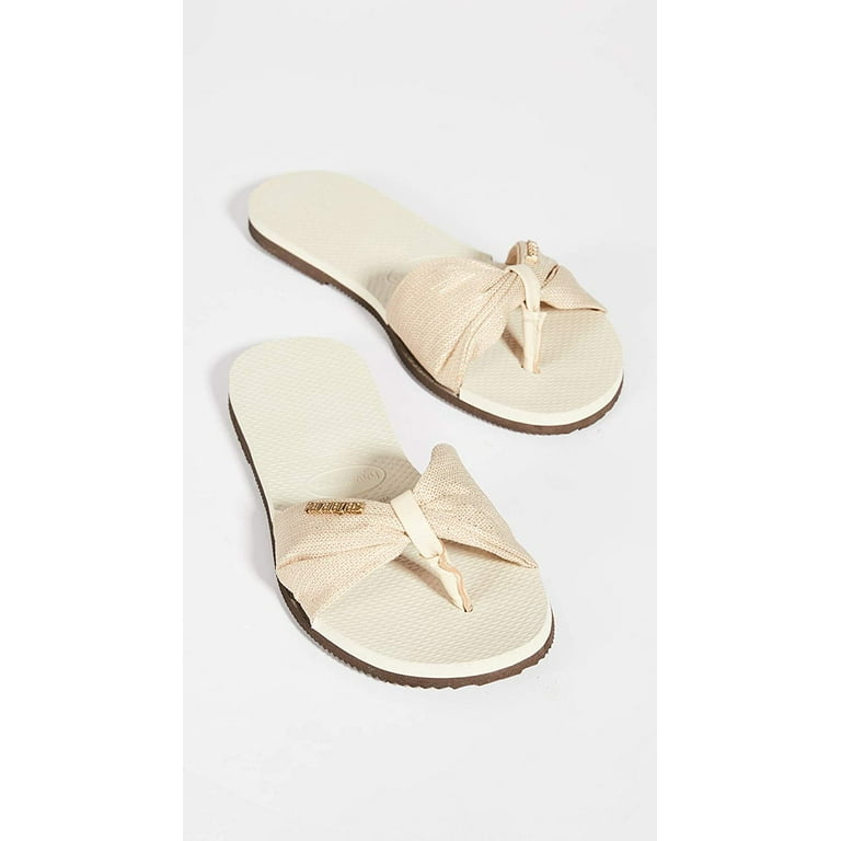 Havaianas Womens You St. Tropez Shine Logo Flip-Flops - US11 image 1