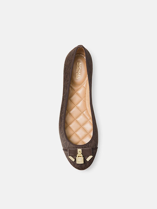 Michael Kors Alice Logo Ballet Flat Pumps - Brown US 7 image 0