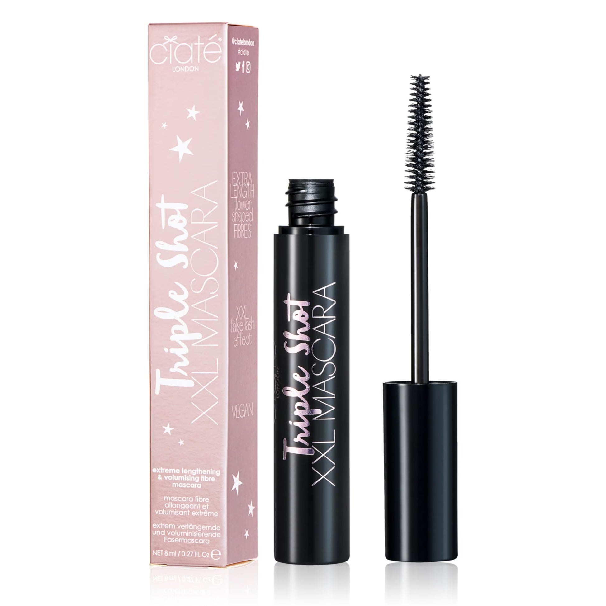 Ciaté London Triple Shot XXL Volumising Black Mascara image 0