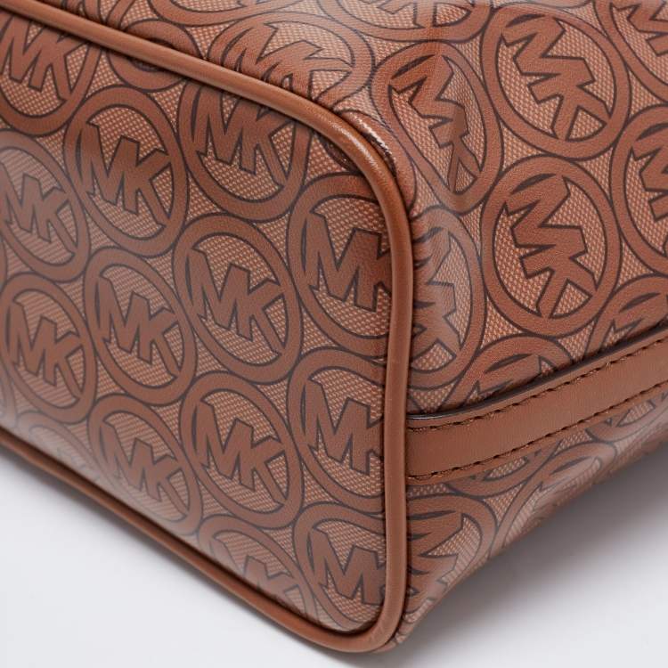 Michael Kors Brown Signature Coated Canvas and Leather Jodie Tote image 5