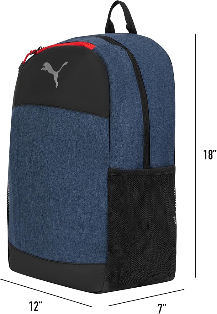 PUMA Unisex Kid's Terrain Backpack, Navy Blue Heather, Large image 1