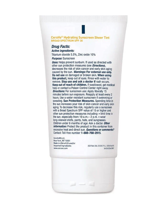 CeraVe - Hydrating Mineral Sunscreen - SPF30 - Face Sheer Tint image 1