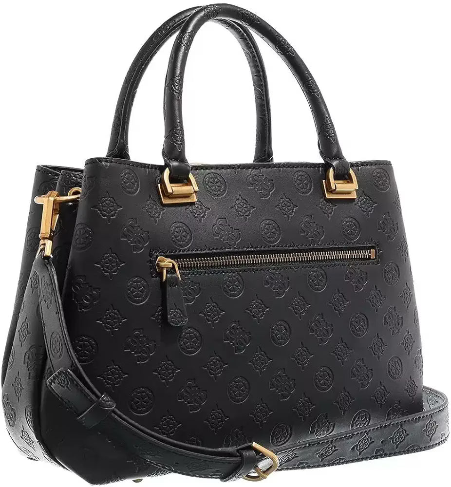 Guess - G Vibe Girlfriend Zipper Closure PU Women's Satchel Handbag (Black,Medium) image 2