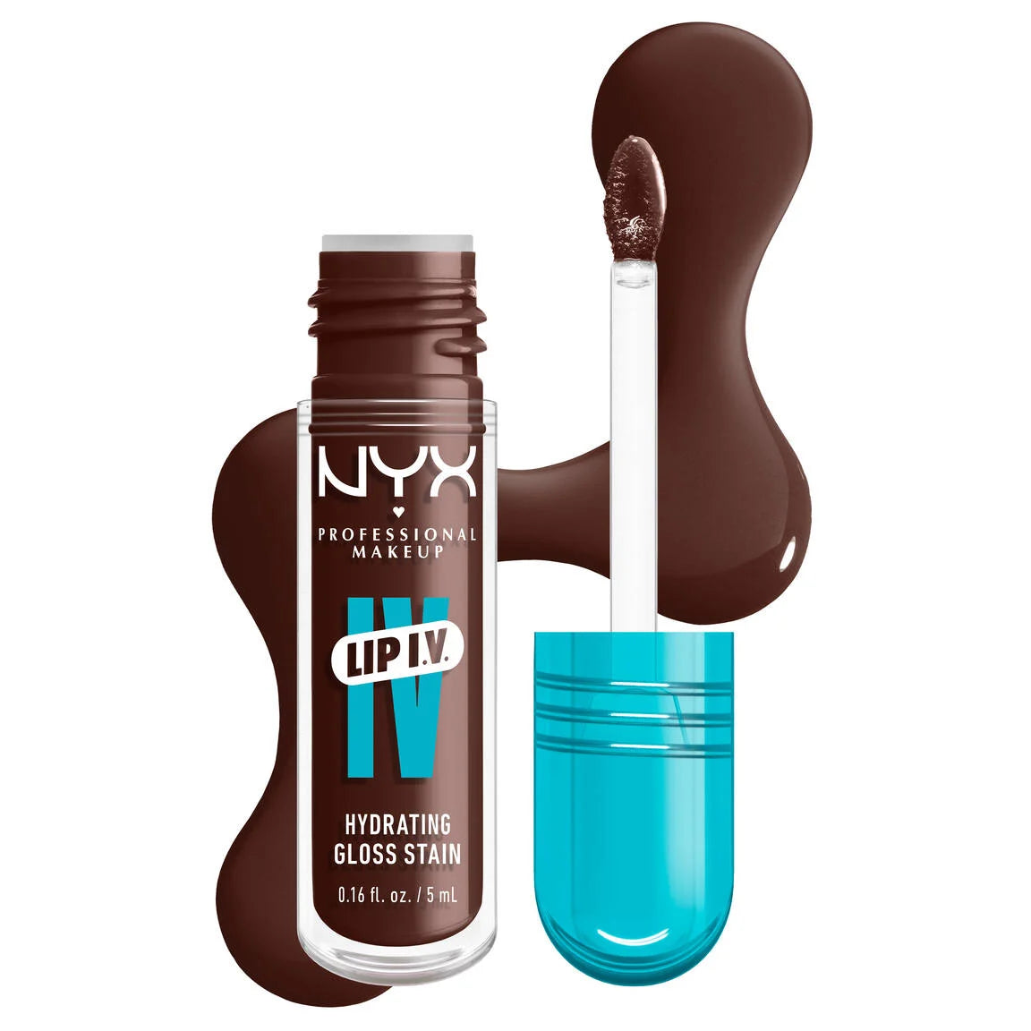 NYX Professional  - Lip I.V. Hydrating Lip Gloss Stain - Espresso Soak image