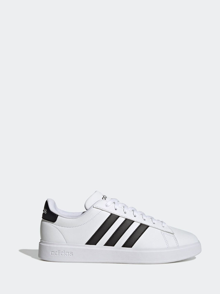 adidas White/Black Grand Court 2.0 Trainers Women Size 10 | Pakistan image 3