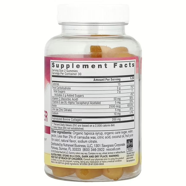 NeoCell - Hair, Skin & Nails Beauty Builder (EXP-08/25) - Lemon Flavor (60 Gummies) image 1