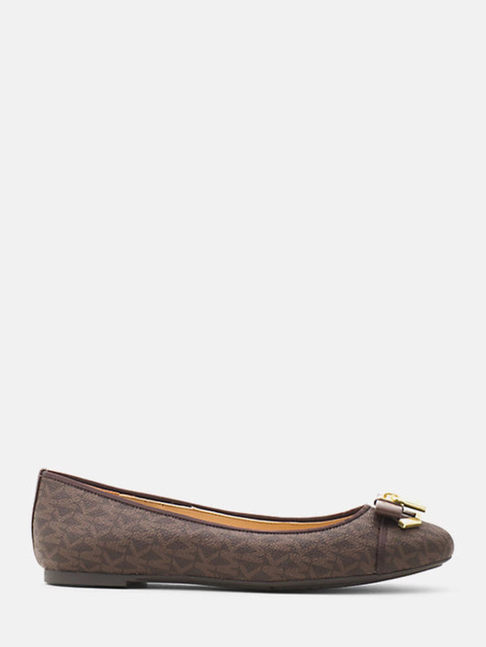 Michael Kors Alice Logo Ballet Flat Pumps - Brown US 7 image 1