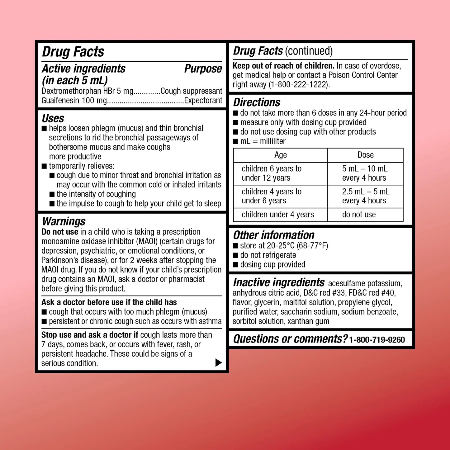 Amazon Basic Care - Children's Mucus Relief - Cough Syrup - 100mg image 2