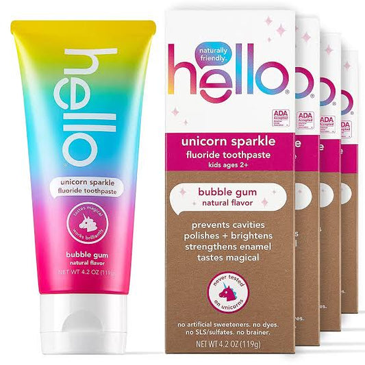 Hello! Unicorn Sparkle Bubble Gum Natural Toothpaste image 0