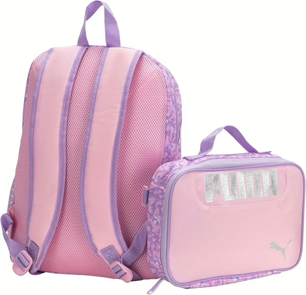 Puma Kids Evercat Backpack & Lunch Kit - Purple/Pink image 2
