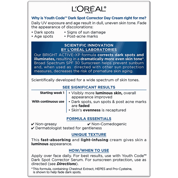L'oreal - Youth Code - Dark Spot Corrector - 48g image 1