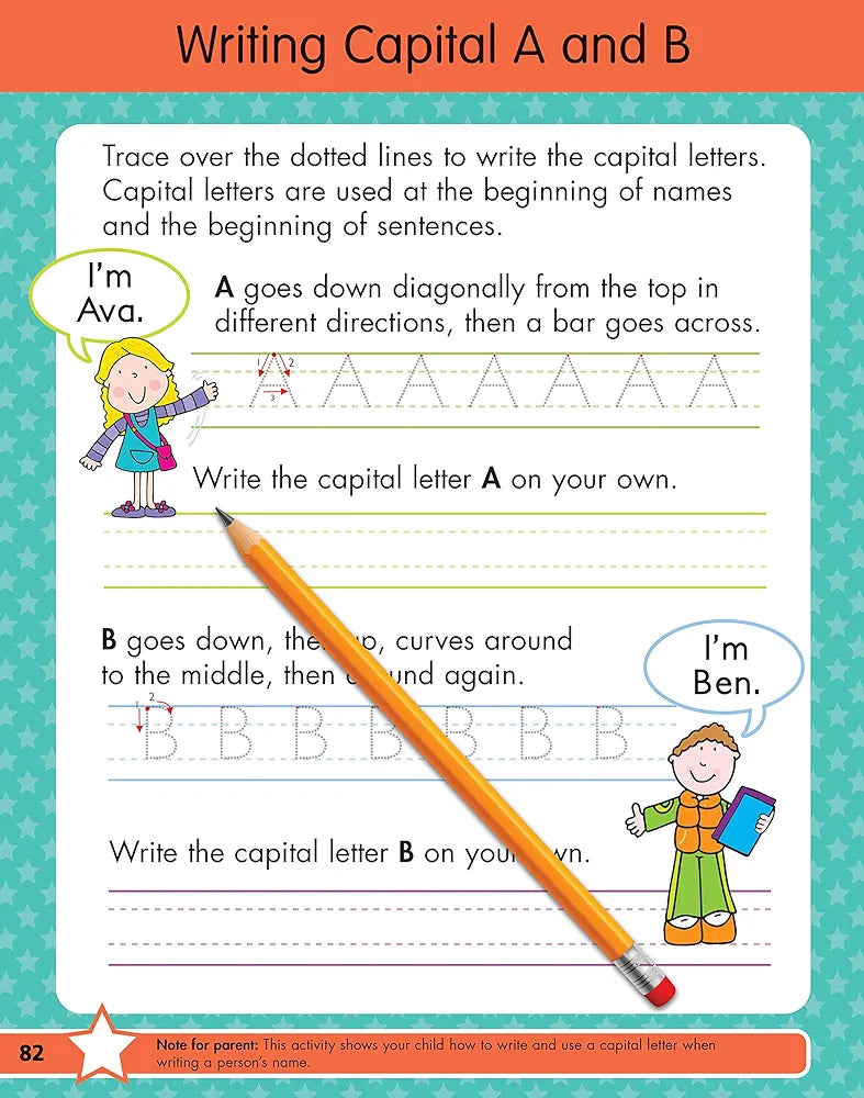 Writing Workbook for Ages 4-7 - with 75+ Handwriting Activities (Gold Stars Series) image 5