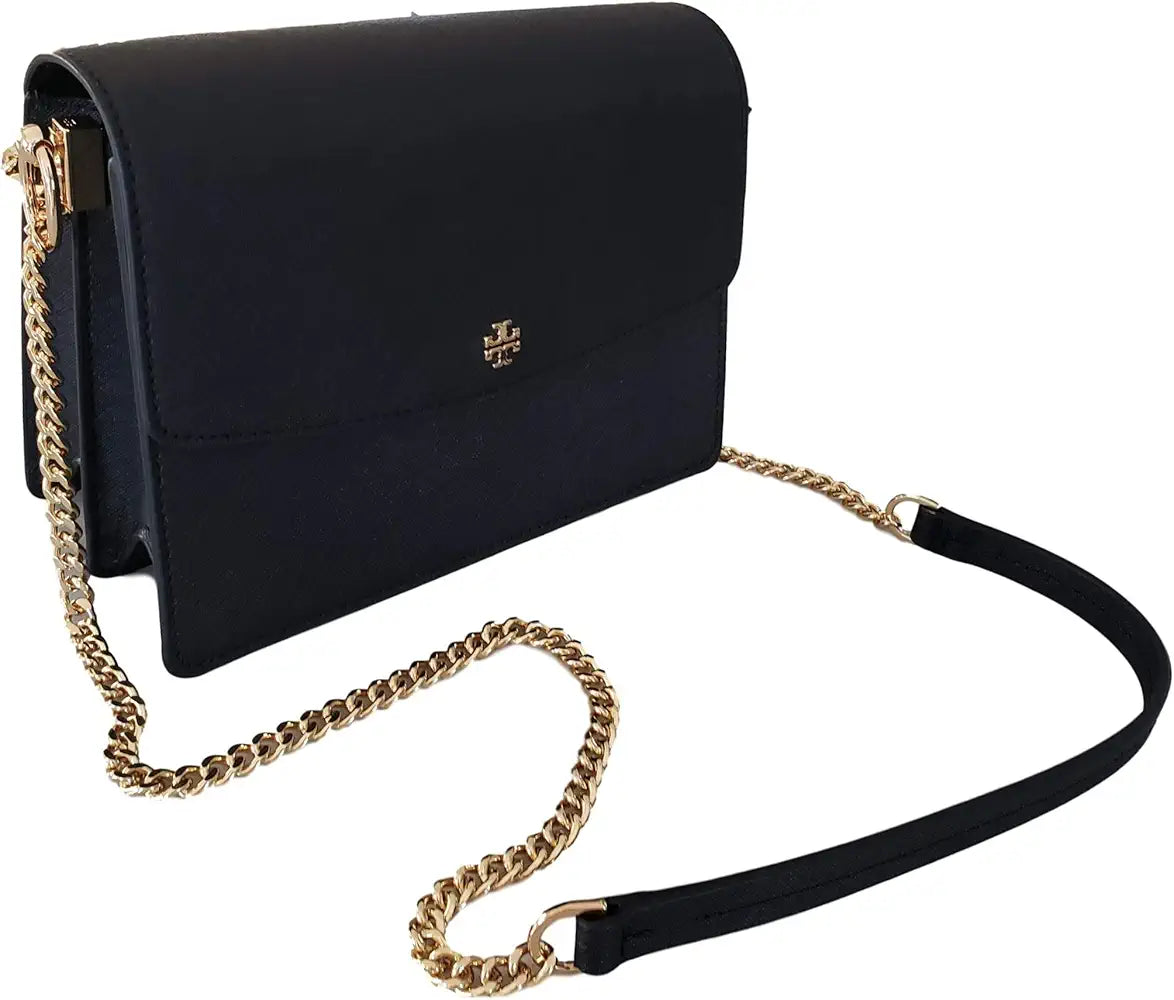 Tory Burch Emerson Envelope Adjustable Shoulder Bag, Black | Pakistan image 0