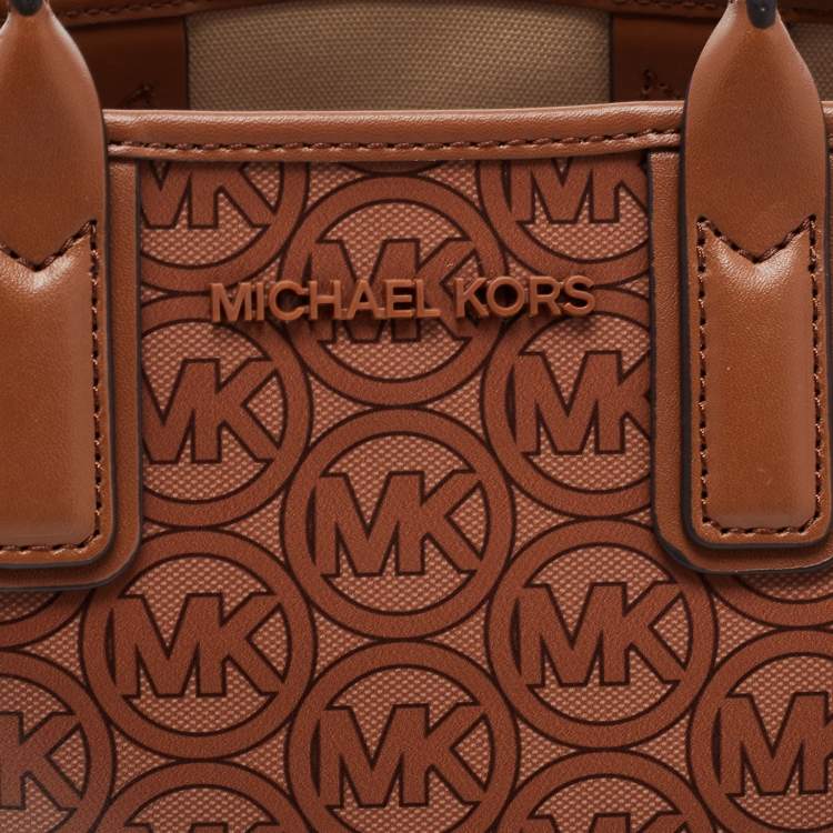 Michael Kors Brown Signature Coated Canvas and Leather Jodie Tote image 3