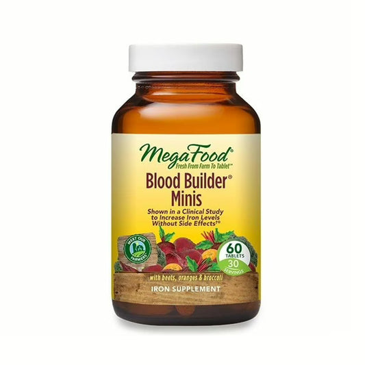 MegaFood - Blood Builder Minis (EXP-08/25) - Iron Supplement (60 Tablets) image 0