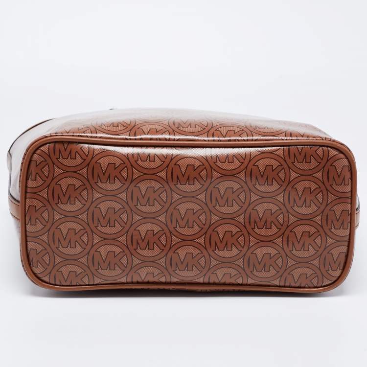 Michael Kors Brown Signature Coated Canvas and Leather Jodie Tote image 4