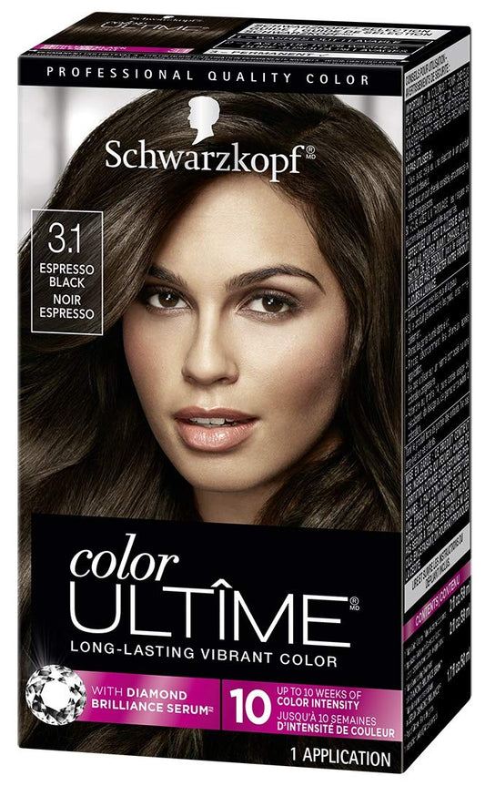 Schwarzkopf Color Ultime Permanent Hair Color Cream, 3.1 Espresso Black image 0