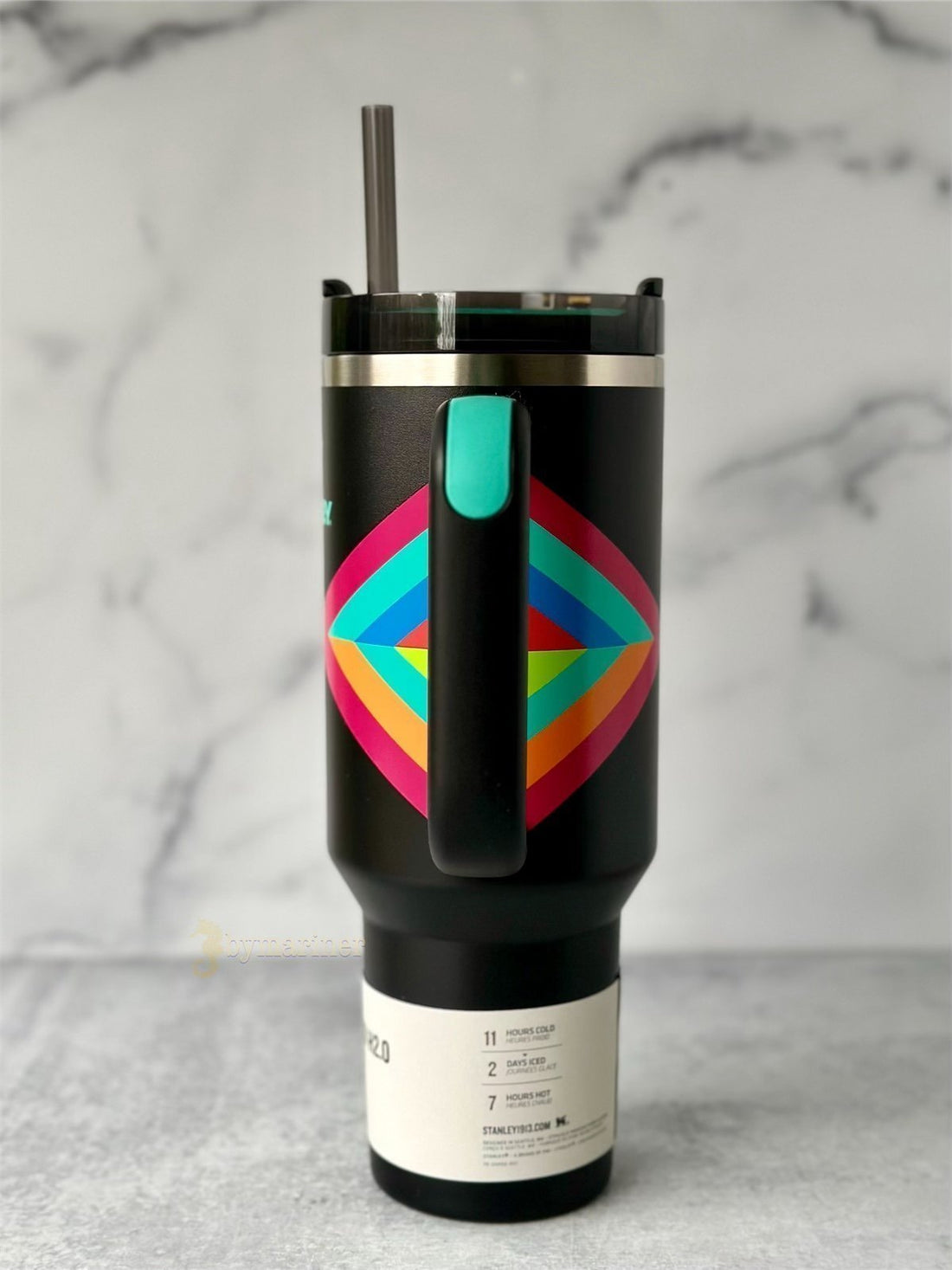 Stanley Quencher H2.O Tumbler in the "Black Hyper Geo" - 40oz | Pakistan image 2