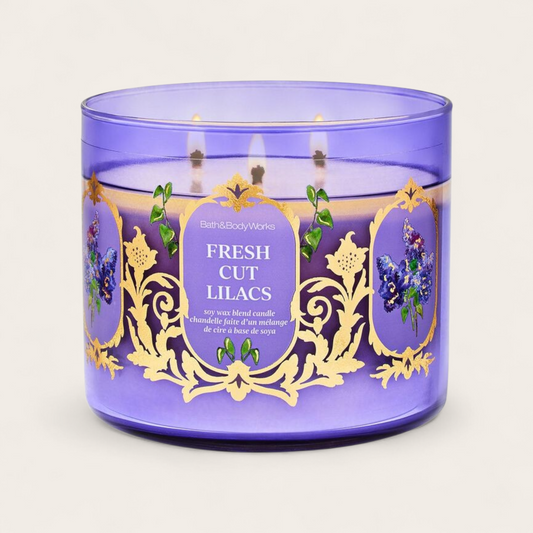 Bath & Body Works - 3-Wick Candle - Fresh Cut Lilacs image 0