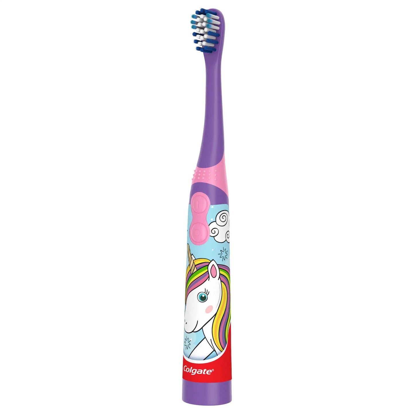 Colgate Battery Operated Electric Toothbrush for Kids Ages 3+, Extra Soft, Unicorn image 4