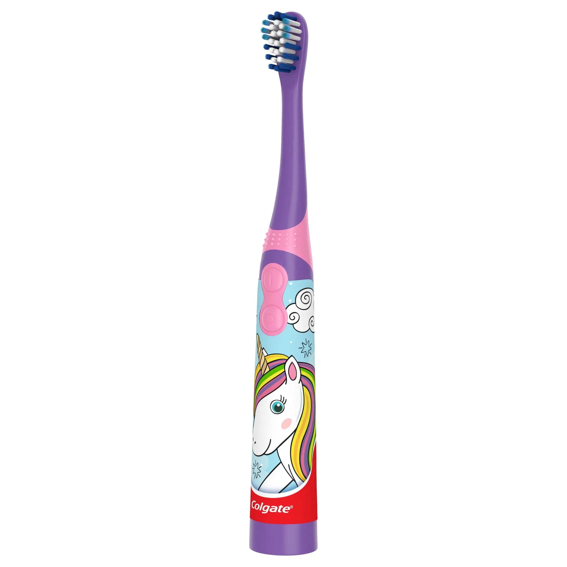 Colgate Battery Operated Electric Toothbrush for Kids Ages 3+, Extra Soft, Unicorn image 4