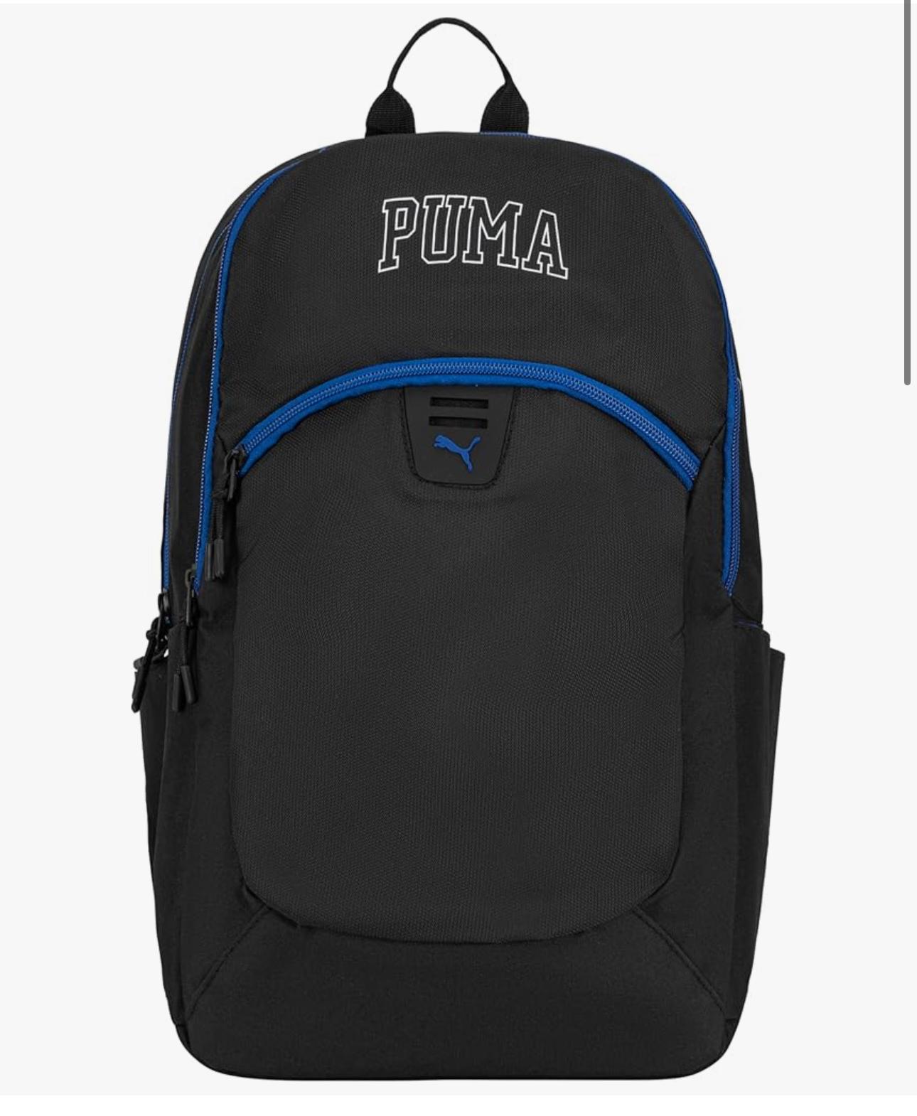 PUMA Unisex Kid's Rally Backpack, Black/Vivid Blue, Large image 0
