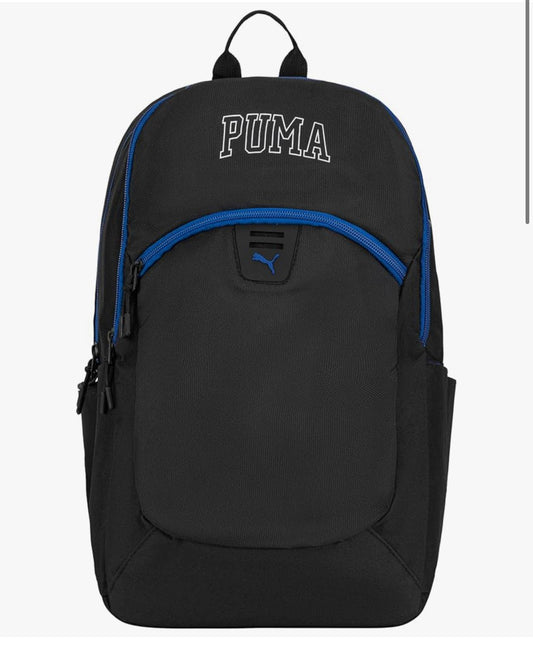 PUMA Unisex Kid's Rally Backpack, Black/Vivid Blue, Large image 0