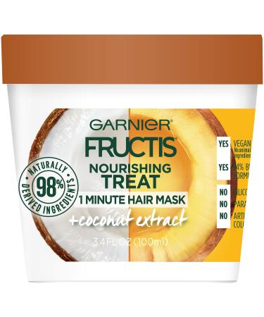 Garnier Fructis Nourishing Treat 1 Minute Hair Mask + Coconut Extract - 100 ml) image 2