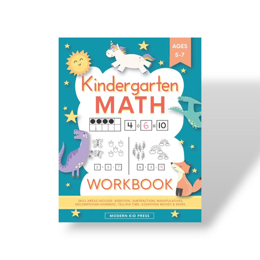 Modern Kid Press - Kindergarten Math Workbook: Kindergarten and 1st Grade Workbook image 0