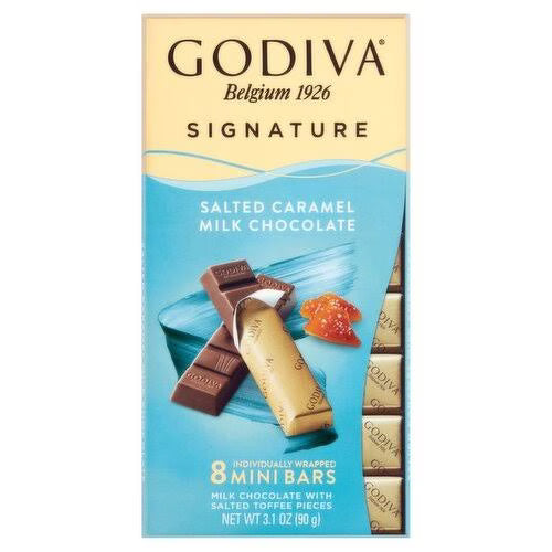 Godiva Signature - Mini Chocolate Bars - Salted Caramel Milk Chocolate image