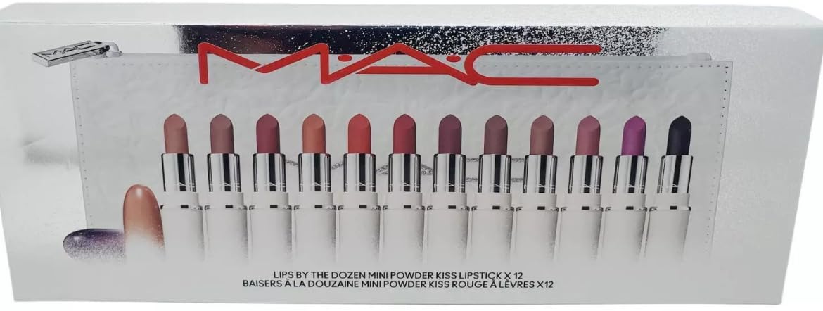 MAC - Lips By Dozen Mini Powder Kiss Lipstick x 12 - A Holiday Kit image 3