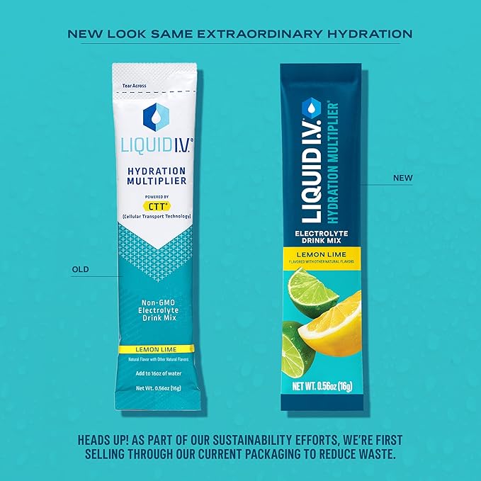 Liquid I.V.® Hydration Multiplier - Variety Pack - Lemon Lime, Passion Fruit, Strawberry, Tropical Punch | Electrolyte Powder Drink Mix | 1 Pack (16 Servings) | Pakistan image 1